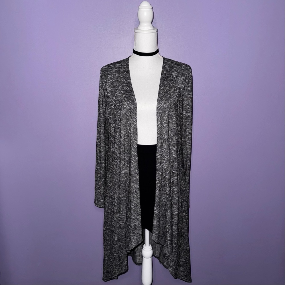 Love in Charcoal Cozy Open Front Cardigan